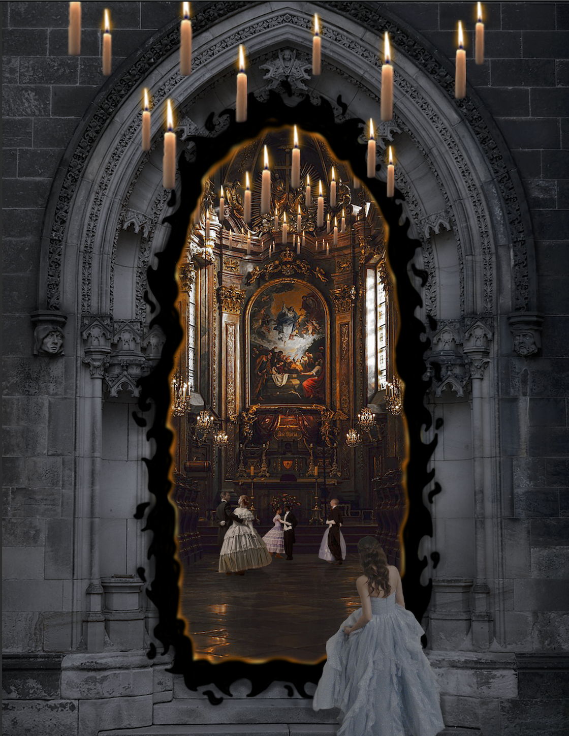 Photoshop collage: medieval portal